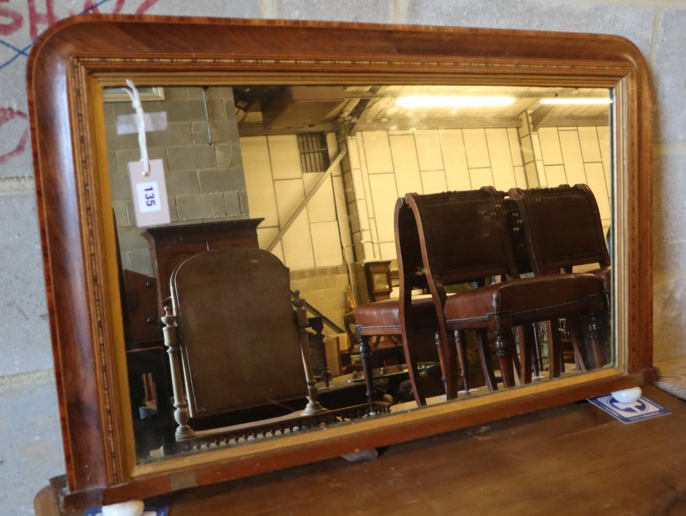 A Victorian overmantel mirror, 89 x 53cm